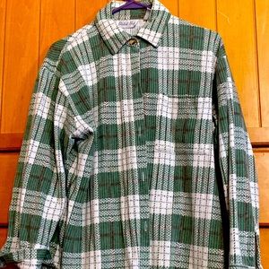 Cotton plad button up